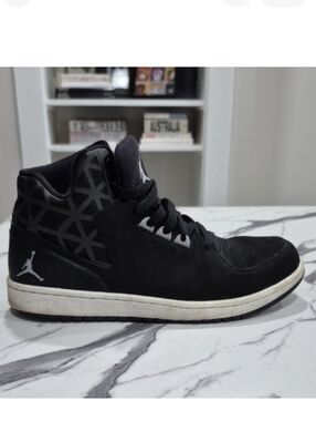 Nike Air Jordan 1 Flight 3 High Top Sneakers, Mens 10 Black Suede